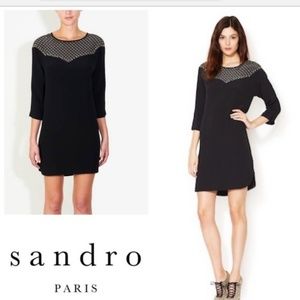Sandro Paris black shift dress